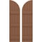 Ekena Millwork Americraft 4-Board (3 Batten) Wood Joined Board-n-Batten Shutters w/ Arch Top, ARW401BQ414X77BTH, PR ARW401BQ414X77BTH - alternate 1